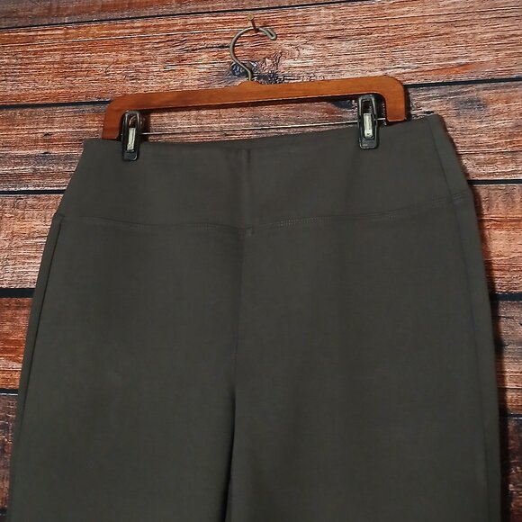Orvis Pants Size Large Ponte Leggings Olive Green Stretch Yoga Hidden Pocket - Picture 4 of 8